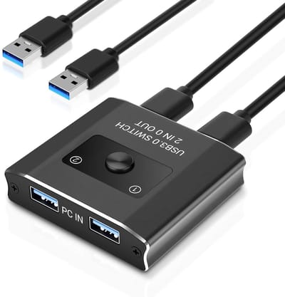 USB Switch - Apparaat Delen - Twee Computers - Eén Ingang Twee Uitgangen - 120 gram