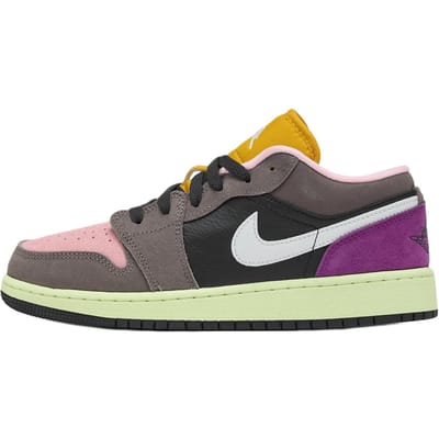 Air Jordan 1 Low SE GS Tokyo Bio Hack Kindersneakers Grijs Oliegrijs Grotsteen HQ2021-005 37.5 black