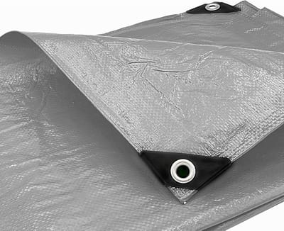 Dekzeil - Beschermhoes - Afdekken buiten - Waterdicht en schimmelbestendig - 4 x 4 meter - Grijs