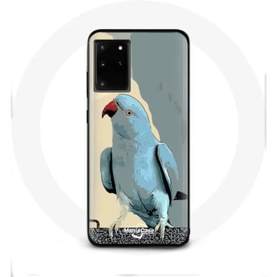 Hoesje voor Samsung Galaxy S11 Plus Parkieten Papegaaien Blauw
