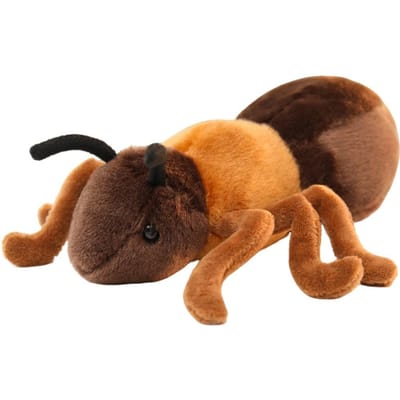 Jouets Peluches Petite Fourmi en Coton PP Animal en Peluche 18cm Jouets Animaux en Peluche Réalistes Kawaii Poupée Peluche Fourmi Décoration de Maison black