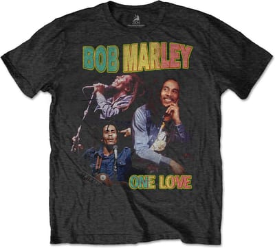 Bob Marley - One Love Homage Heren T-shirt - M - Zwart