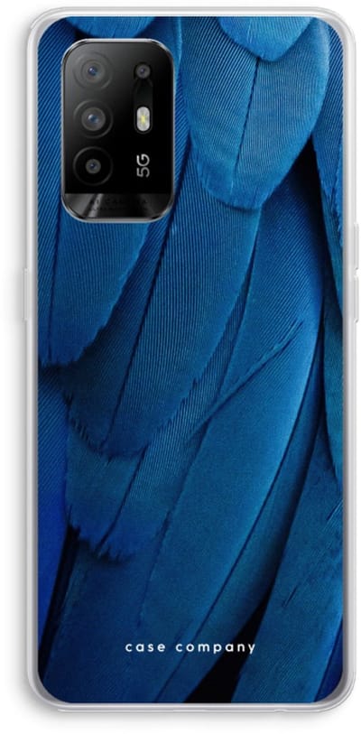 Case Company® - Hoesje geschikt voor Oppo A94 5G hoesje - Pauw - Soft Cover Telefoonhoesje - Bescherming aan alle Kanten en Schermrand