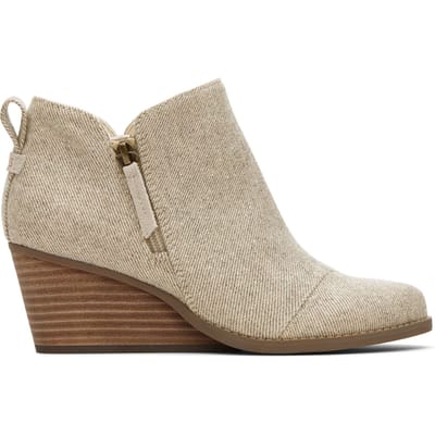 TOMS Goldie Textiel Dames Natuurlijke Hakken Enkellaarzen