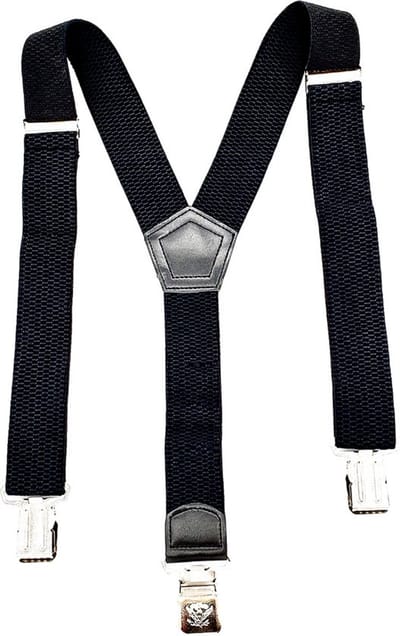Bretels Zwart - 3 Clips - Met extra stevige, sterke en brede klem die niet losschieten! + Sleutel hanger