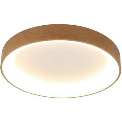Mantra Iluminación Plafondlamp Niseko II CCT afstandsbediening Ø38cm houtkleurig