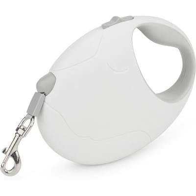 Automatisch Intrekbaar Hondentuigje Wandeltraining Huisdierriemen Voor Kleine Hond Riem Band Kat Trektouw (WHITE,S 3M) wit