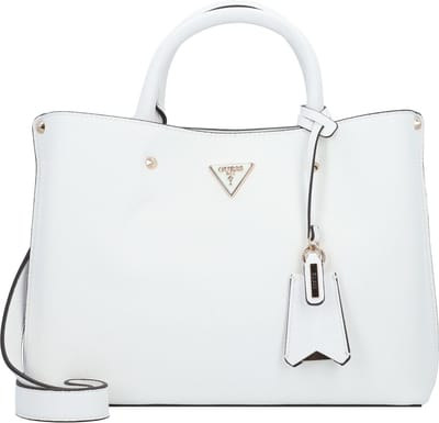 GUESS Handtas Schoudertas Meridian Girlfriend Satchel Stone Crème