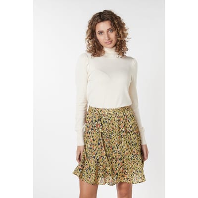 EsQualo Skirt Untamed Animal Print Maat: 36 | Mini Rokken Outlet | Dames | Zwart