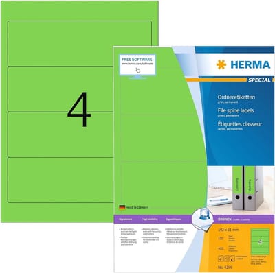Herma Ordneretiketten 192 x 59 Groen 100 etiketten