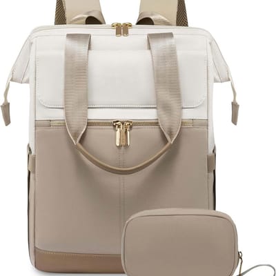 Rugzak Dames Groot, Laptop Rugzak met Laptopvak 15 Inch - Reisrugzak Dames Waterdicht - Grote Handtas Rugzak Reizen - Schooltas Modern - Zakelijke Handbagage voor Reizen Vakantie Kantoor
