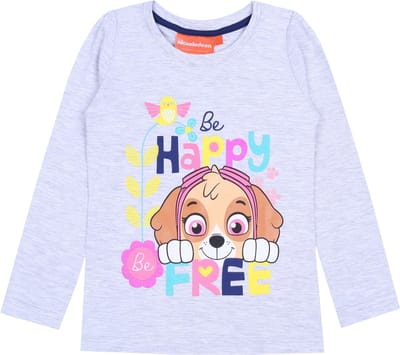 Grijs gemêleerde Skye Psi Patrol blouse met lange mouwen