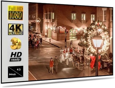 Projectiescherm - Beamer scherm - Home cinema - Hoge dichtheid vezel - 60 inch - Grijs