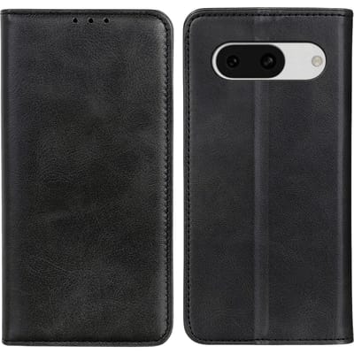 CaseBody Google Pixel 8a Real Leather Wallet Hoesje Zwart