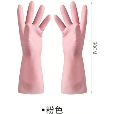 Herbruikbare Schoonmaakhandschoenen, Waterdichte Huishoudhandschoenen Voor Afwassen, Wassen, Bescherming Van De Vingers Voor Alle Seizoenen, Schoonmaken & Infectiepreventie L roze