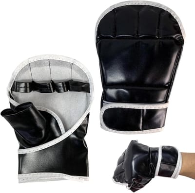 Vechthandschoenen - Sparringhandschoenen halve vinger - Vechtsport training - Open handpalm ontwerp - 205 x 14 cm - Zwart