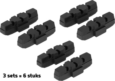 Magura Compatibele Remblokken - 3 Sets (6 Stuks) - Hydraulische Velgremmen 50mm - Voor Magura HS33 & HS11 - Stadsfiets & Mountainbike - Zwart