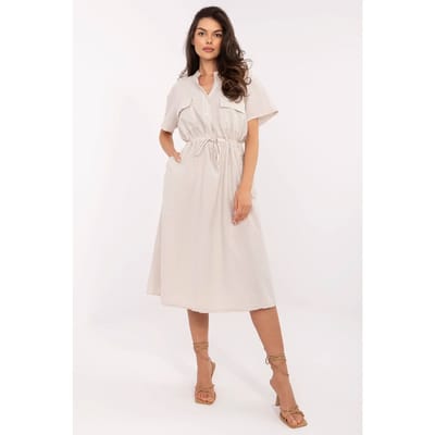 Urban Grace Dress - Beige / One Size