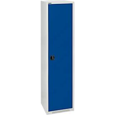 Schäfer Shop Genius FS vleugeldeurkast, staal, met ventilatiegaten, B 545 x D 520 x H 1950 mm, 5 OH, lichtgrijs/ gentiaanblauw, tot 250 kg