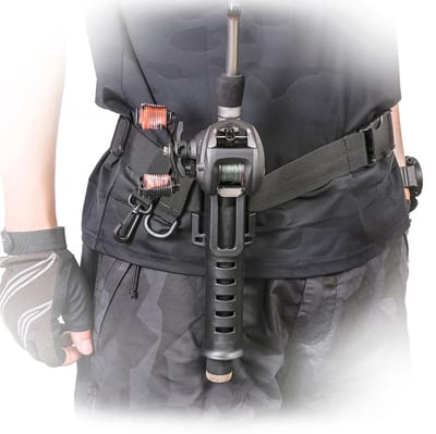 Verstelbare Hengelholster met Tailleband voor Spinning Reel, Ideaal voor Vissen en Outdoor Activiteiten