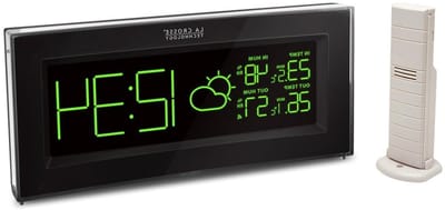 Weerstation - Weercomputer - Binnen en buiten - Kies uit 21 kleuren - Zwart