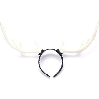 Simulatie Gewei Hoofdband Kerstmis Rendier Hoorns Haarband Haaraccessoires Halloween Requisieten Hoofddeksel white