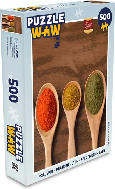 Puzzel Pollepel - Kruiden - Eten - Specerijen - Tafel - Legpuzzel - Puzzel 500 stukjes