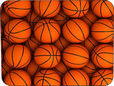 Muismat basketbal - 25x19x0.5cm - rubbere muismat
