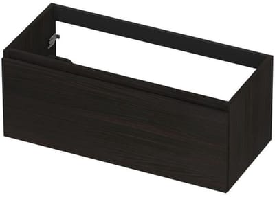 INK - Onderkast 1L Greeploos Houten Keerlijst Fineer - 1000x450x400 Mm - Matt Intens Black