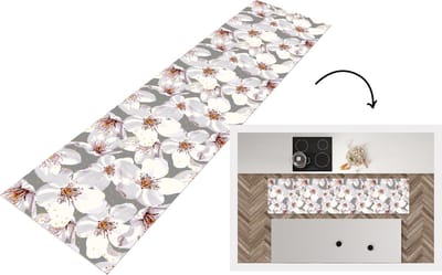 Keukenloper - Loper keuken - Bloemen - Sakura - Patronen - 200x50 cm - Keukenloper vinyl