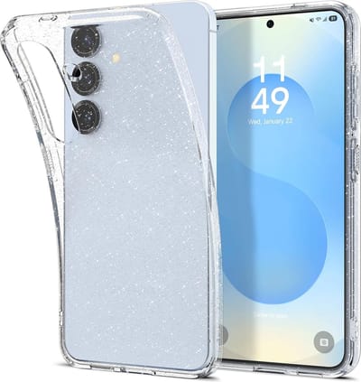 Spigen Geschikt voor Samsung Galaxy S25 Plus - Liquid Crystal Back Cover Hoesje - Transparant Glitter