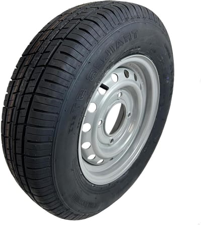 Aanhangwagenwiel met band - Reservewiel Trailer - Trailer Onderhoud - Hoge OEM Kwaliteit - 165 R13C - Zwart