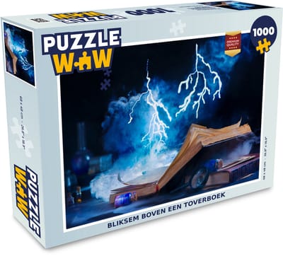 Puzzel Bliksem boven een toverboek - Legpuzzel - Puzzel 1000 stukjes volwassenen