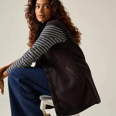 Mouwloze fleece voor dames Regatta Frankie Borg Longline