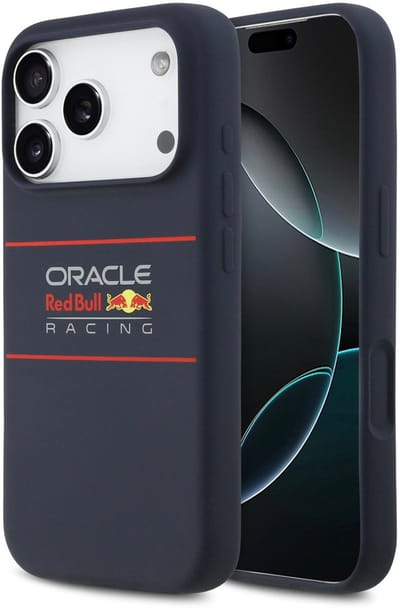 Red Bull Racing Silicone Oversize Horizontal Logo Back Cover hoesje met MagSafe voor Apple iPhone 17 Pro - Donkerblauw