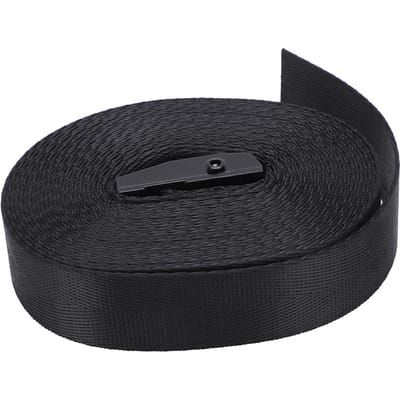2 stuks Spanband Zwart Zinklegering Drukgesp Bandage 25mm Binden Aanspannen Touw 1 Meter black