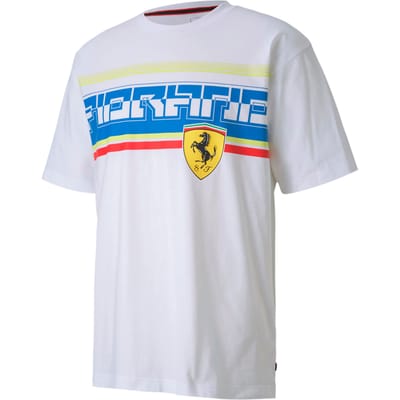 Puma Scuderia Ferrari Street Heren T-shirt Grafisch Logo Wit 596139 05