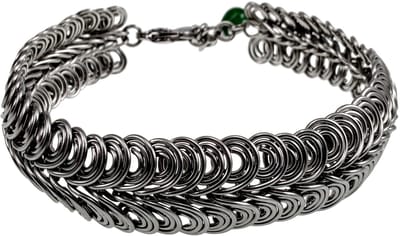 Dubbele Spiraal Schakelarmband, Exclusieve Armband Dames, RVS, Verstelbaar 15 - 19cm - Handgemaakt door esde2
