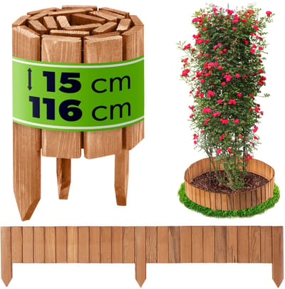 KADAX Houten schutting rolborder L110 H15cm eiken K