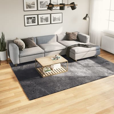vidaXL - Vloerkleed - HUARTE - laagpolig - zacht - wasbaar - 200x280 - cm - antraciet