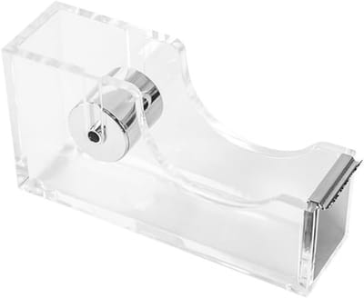 Transparante tape-dispenser van acryl voor zelfklevende rollen - Ideaal voor thuis, school, kantoor en knutselen, DIY-projecten en scrapbooking
