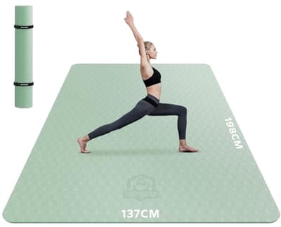 Grote Eco-Vriendelijke Yoga Mat - Antislip Sportmat voor Thuis Training, Yoga, Pilates, Strekken en Meditatie