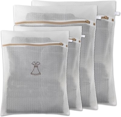 Versterkte Waszakken voor de Wasmachine - 4 Stuks, Duurzaam en Herbruikbaar, Ideaal voor Ondergoed, Sokken en Delicate Kleding
