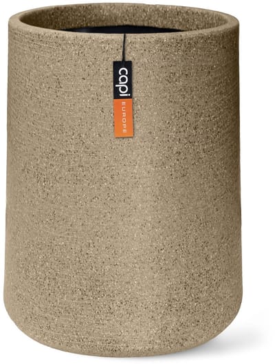 Capi Europe - Sandbag hoog Arc Granite - 38x50 - Warm taupe - Bloempot Voor binnen en buiten - Beschikbaar in XL formaten - Breukbestendig - 100% Recyclebaar - Levenslang garantie - NWTS8291