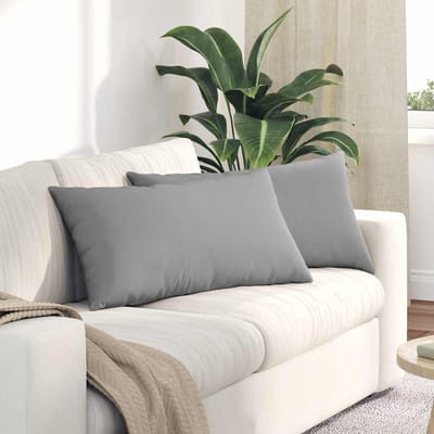 vidaXL - Zitkussens - 2 - st - Stof - Wolkgrijs - 80 - x - 40 - cm
