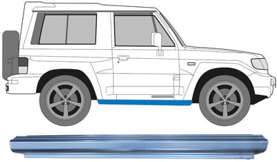 Reparatie dorpel voor Hyundai Galloper 1991-2003 / Links = Rechts (symmetrisch)