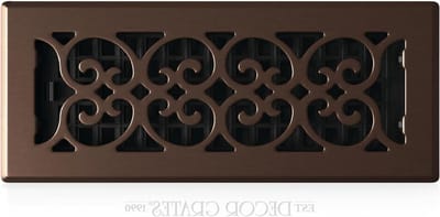 Vloerrooster - Bodemplaat rooster - Ventilatie regelen - Verstelbare luchtstroom - 30 x 10 cm - Brons