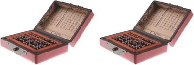 Telraam Set - Houten Kraal Rekenmachine - Rekenkundig Leren - Vintage Chinese Stijl - 2 Sets - Multicolor