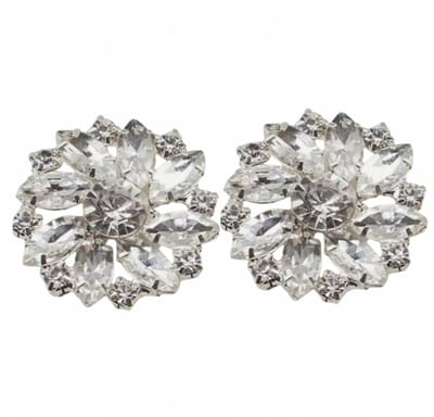 Schoenclips- trouwen- bloem- rond- zilverkeur- Charme Bijoux