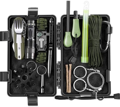 KAD® Noodpakket - Noodpakket Voor Thuis - Survival Kit - Zwart - 21cm x 12cm x 6cm